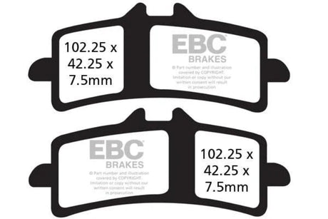 EBC Double H FA213HH sintered rear brake pads for Triumph Tiger 900