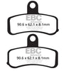 EBC Double-H Sintered Brake Pads Harley Dyna Fat Bob FA457HH Front FA200HH Rear HH Rated High Performance Motorcycle Brake Pads
