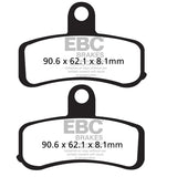 EBC Double-H Sintered Brake Pads Harley Dyna Fat Bob FA457HH Front FA200HH Rear HH Rated High Performance Motorcycle Brake Pads