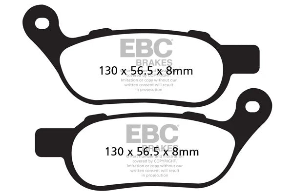 EBC Double-H Sintered Brake Pads Harley Softail Classic FA457HH Front FA458HH Rear HH Rated High Performance Motorcycle Brake Pads