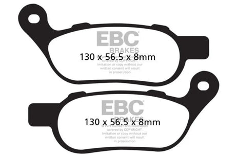 EBC Double-H Sintered Brake Pads Harley Super Glide Custom FA457HH Front FA458HH Rear HH Rated High Performance Motorcycle Brake Pads