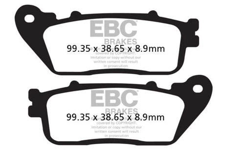EBC Double-H Sintered Brake Pads Honda CB 1000R FA390HH Front FA488HH Rear HH Rated High Performance Motorcycle Brake Pads