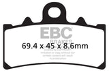 EBC Double-H Sintered Brake Pads KTM Duke 200 FA606HH Front FA213HH Rear HH Rated High Performance Motorcycle Brake Pads