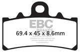 EBC Double H FA606HH sintered front brake pads for KTM Duke 250