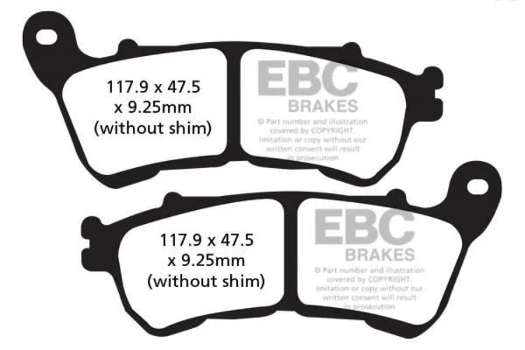 EBC Double H FA254HH sintered rear brake pads for Harley-Davidson Iron 883 2014-2020