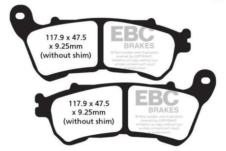 EBC Double H FA254HH sintered rear brake pads for Harley-Davidson Iron 883 2014-2020