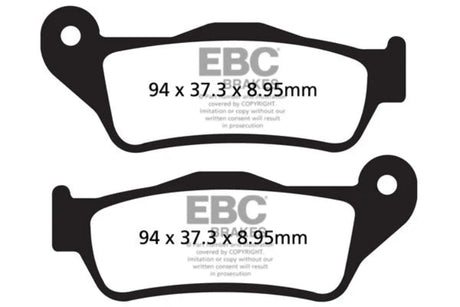 EBC Double-H Sintered Brake Pads Harley Street Rod XG750A FA209/2HH Front FA643HH Rear HH Rated High Performance Motorcycle Brake Pads