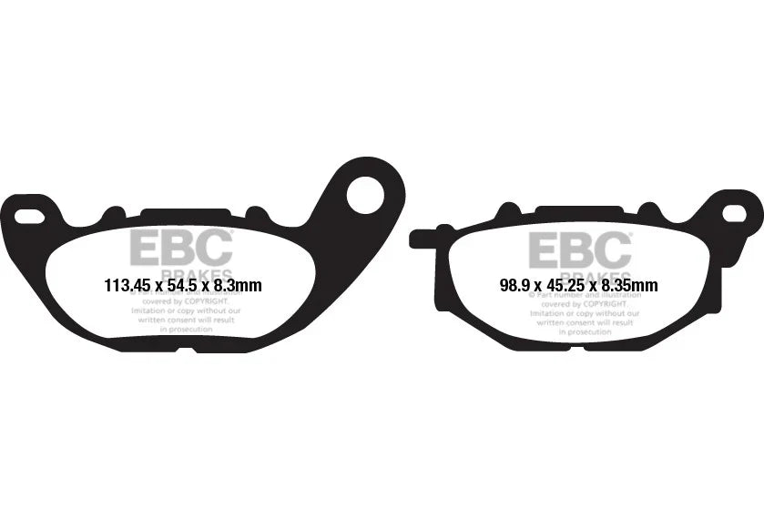 EBC Double H FA662HH sintered rear brake pads for Yamaha R3 2015 onwards