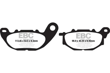 EBC Double H FA662HH sintered rear brake pads for Yamaha R3 2015 onwards