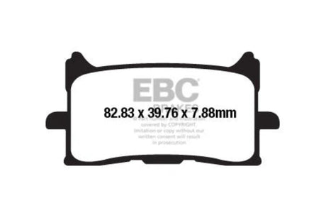 EBC Double-H Sintered Brake Pads Honda CBR 650R FA679HH Front FA496HH Rear HH Rated High Performance Motorcycle Brake Pads