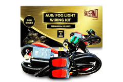 FOG LIGHT WIRING HARNESS KIT FOR INSTALLING UPTO 4 SINGLE COLOR AUXILIARY LIGHTS FOR MOTORCYCLES