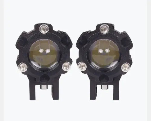 Fog Light Pair Yellow White Economy 2.0 auxiliary lights for motorcycle and car