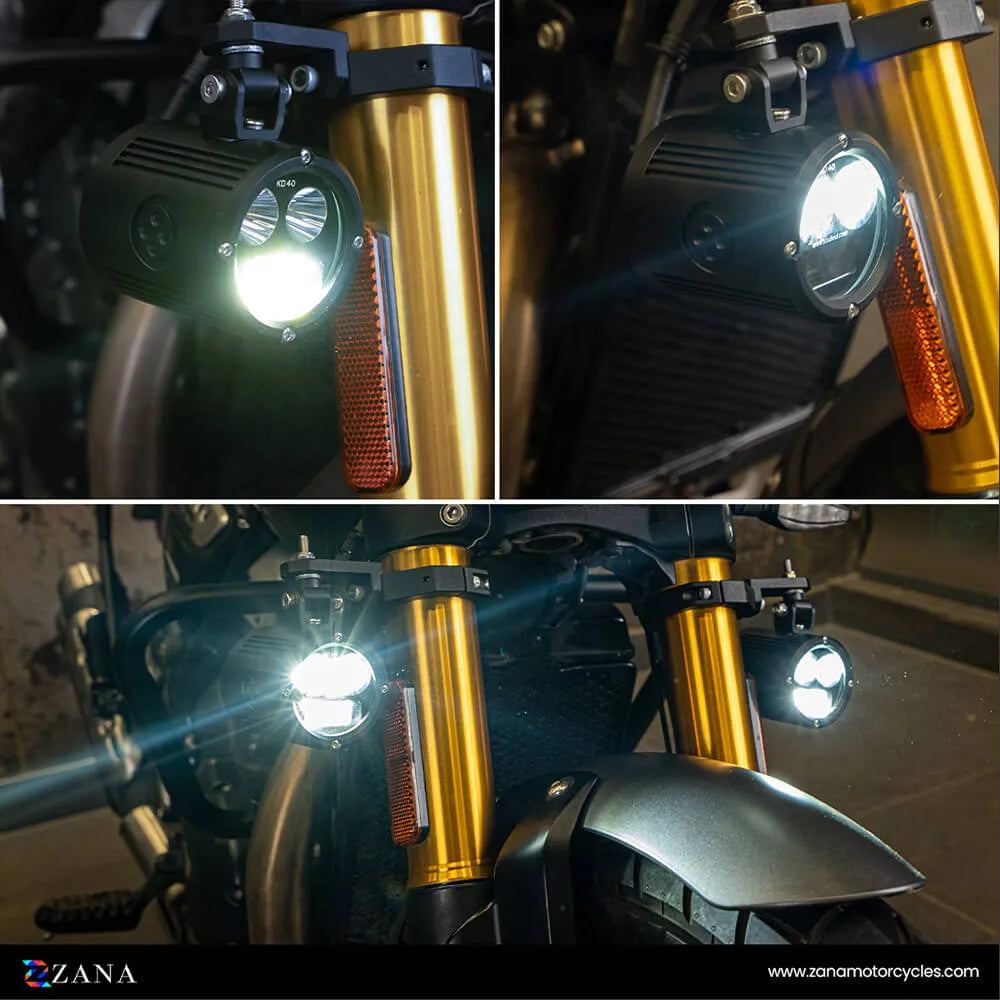 ZANA Fog Light ZFL-40 Universal LED Fog Lights with Bluetooth Controller, Dual Colour Beam and CNC Aluminium Body | Legendary Custom