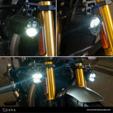 ZANA Fog Light ZFL-40 Universal LED Fog Lights with Bluetooth Controller, Dual Colour Beam and CNC Aluminium Body | Legendary Custom