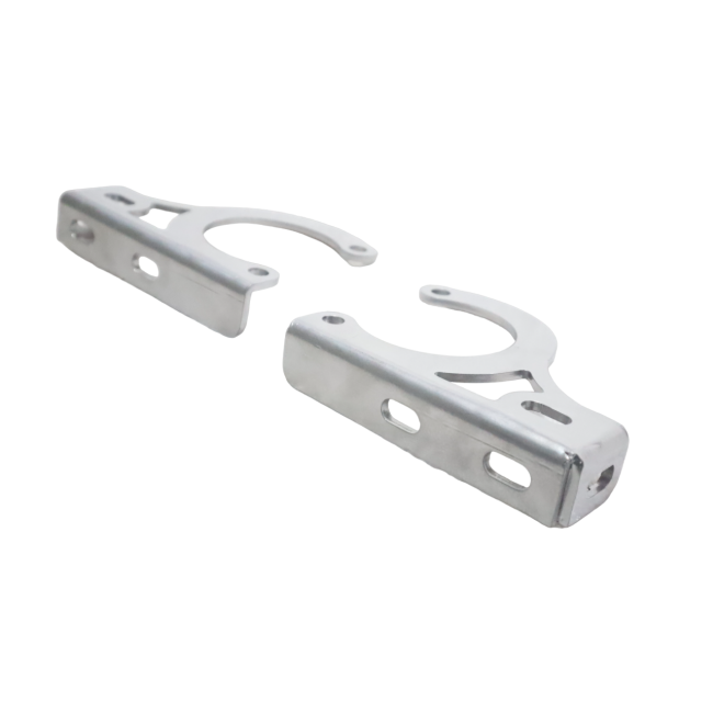 MotoCare Silver Fog Light Clamp for Royal Enfield Scram 440