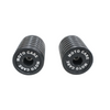 MotoCare fork sliders installed on Yezdi Adventure motorcycle protecting front and rear suspension forks during off-road riding