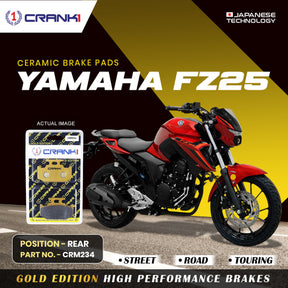 CRANK1 CRM234 ceramic brake pads for Yamaha FZ25 rear disc brake