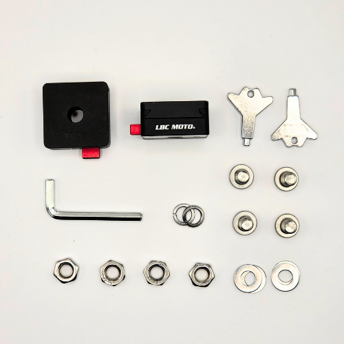LBC Moto Flex PRO Series Auxiliary Light Mount with Anti-Theft Key M6 M8 CNC Aluminium Motorcycle Fog Light Bracket