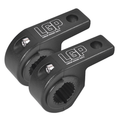 LGP fog lamp clamp mounted on motorcycle crash guard