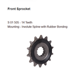 Brass plated chain sprocket kit for Ninja 250R HPXRC 236