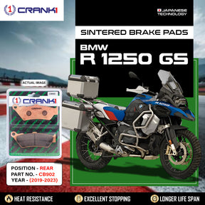 CRANK1 CB902 Sintered Rear Brake Pads for BMW R 1250 GS (2019-2023) LEGUNDARY Custom
