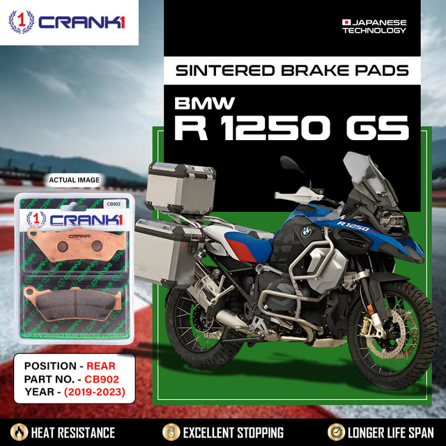CRANK1 CB902 Sintered Rear Brake Pads for BMW R 1250 GS (2019-2023) LEGUNDARY Custom
