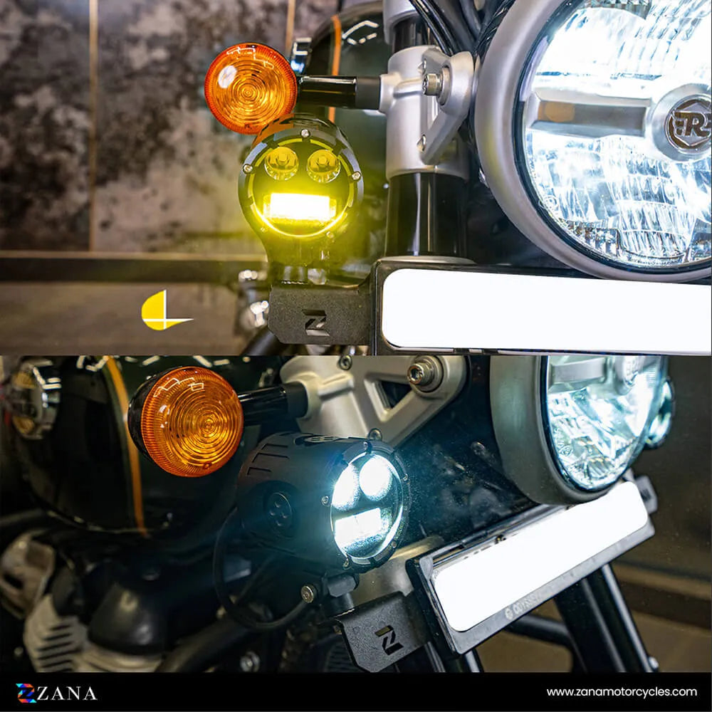 ZANA Fog Light ZFL-50 Universal LED Fog Lights with Bluetooth Controller, Dual Colour Beam and CNC Aluminium Body | Legendary Custom