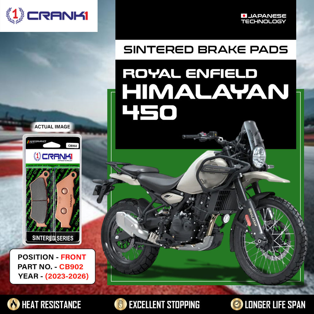 Crank1 CB902 Sintered Front Brake Pads for Royal Enfield Himalayan 450 2023-2026 | Legendary Custom
