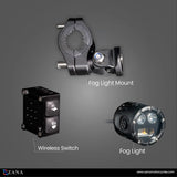 ZANA Fog Light ZFL-50 Universal LED Fog Lights with Bluetooth Controller, Dual Colour Beam and CNC Aluminium Body | Legendary Custom