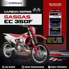 CRANK1 CFB181 front brake pads installed on GASGAS EC 350F