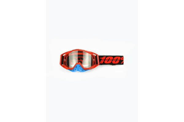 100% MX Goggles Red Blue Plain Tint - 1 year warranty