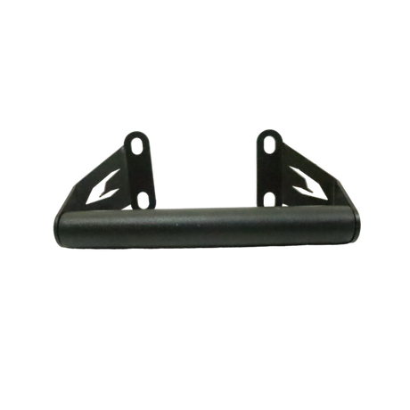 MotoCare GPS mount installed on Bajaj Dominar 400 handlebar