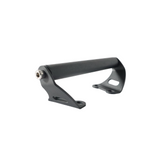 MotoCare GPS mount installed on Triumph Scrambler 400X handlebar showing secure mobile holder and navigation bracket setup