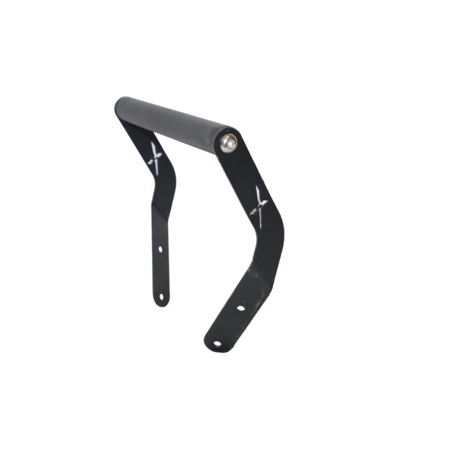 MotoCare GPS mount installed on Hero Xpulse motorcycle handlebars holding navigation device securely during touring ride