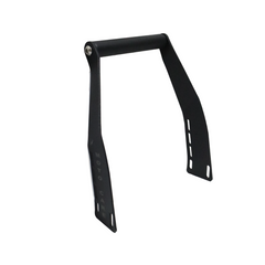 MotoCare GPS mount installed on Yezdi Adventure motorcycle handlebar showing secure navigation holder for touring and off-road riding