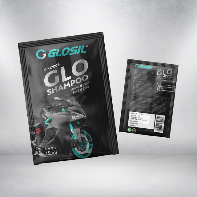 Glosil pH-neutral car and bike wash shampoo sachets pack of 10, 15ml each