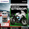 CRANK1 CB692 sintered front brake pads for Hyosung GT650R (2009-2015) high-performance motorcycle braking upgrade.