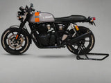 Barrel Exhaust-10 Bass Master black stainless steel exhaust for Royal Enfield Interceptor 650 and Continental GT 650