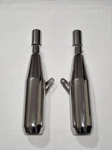 AEW TE 104 EDGE mirror polish exhaust Interceptor 650 GT 650 slip-on 304 stainless steel performance megaphone silencer lightweight 6.5kg Royal Enfield