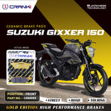 CRANK1 Ceramic Front Brake Pads CRM063 for Suzuki Gixxer 150 HH Rated Motorcycle Brake Pads