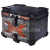 LGP 45L gray wrinkle copper aluminum motorcycle top box with backrest

