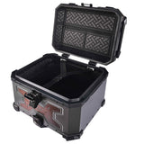 LGP 45L gray wrinkle copper aluminum motorcycle top box with backrest

