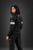 Lone Ranger Women Addon Pro Black Grey Level 2 Armored Motorcycle Riding Jacket