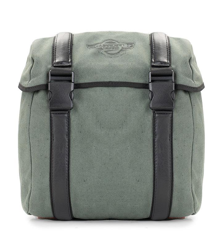 Guardian Gears Buddy 20L olive green canvas motorcycle saddle bag