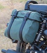 Guardian Gears Buddy 20L olive green canvas motorcycle saddle bag