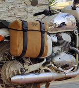 Guardian Gears Buddy 20L khaki canvas motorcycle saddle bag