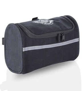 Guardian Gears Cliff motorcycle backrest bag mounted on a motorcycle grab rail made from durable water-resistant canvas fabric