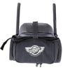 Guardian Gears Cliff motorcycle backrest bag mounted on a motorcycle grab rail made from durable water-resistant canvas fabric