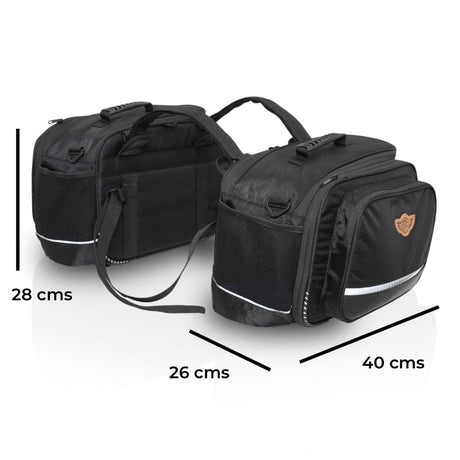 Guardian Gears Stallion 50L expandable waterproof motorcycle saddlebags
