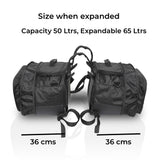 Guardian Gears Stallion 50L expandable waterproof motorcycle saddlebags